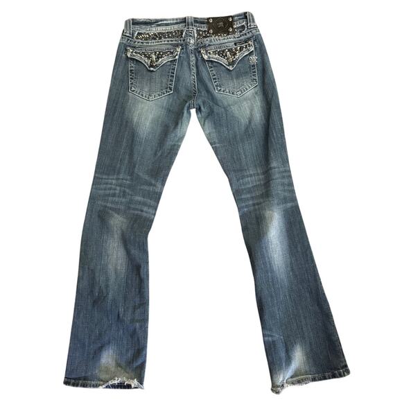 Miss Me Womens JP60638 Boot Distressed Jeans Size 31 Inseam 34 - Picture 1 of 9